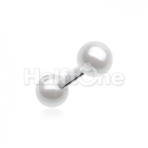 Double Luster Pearl Ball Steel Cartilage Tragus Earring