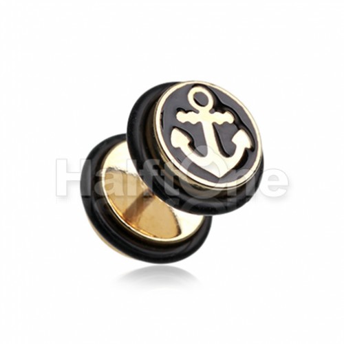 Golden Sailor Anchor Steel Fake Plug with O-Rings