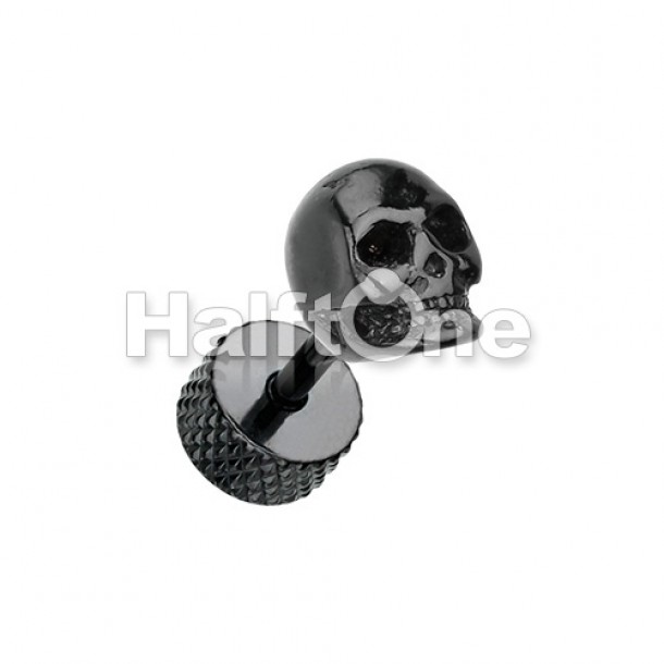 Blackline Death Skull Steel Fake Plug Blackline Death Skull Steel Fake Plug