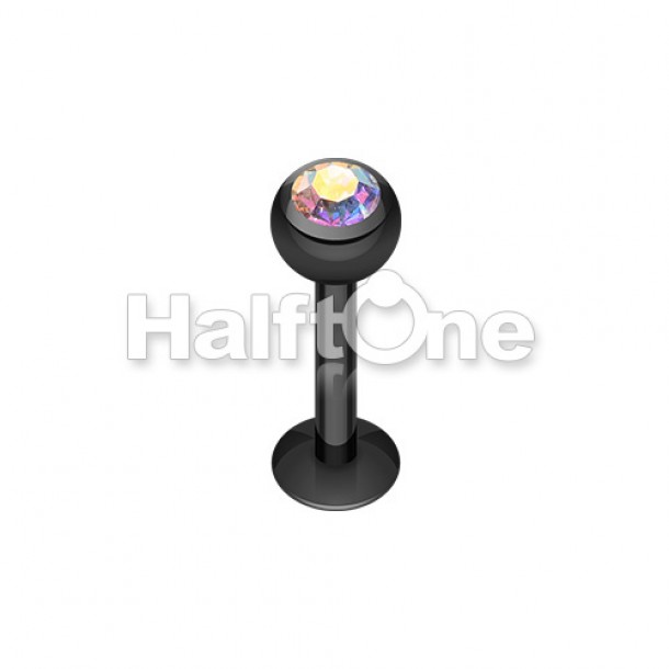 Blackline PVD Gem Ball Steel Labret Blackline PVD Gem Ball Steel Labret