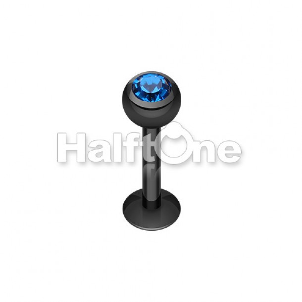 Blackline PVD Gem Ball Steel Labret Blackline PVD Gem Ball Steel Labret