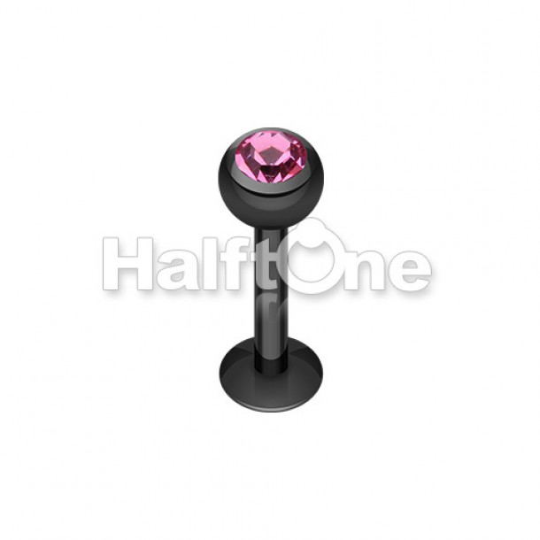 Blackline PVD Gem Ball Steel Labret Blackline PVD Gem Ball Steel Labret