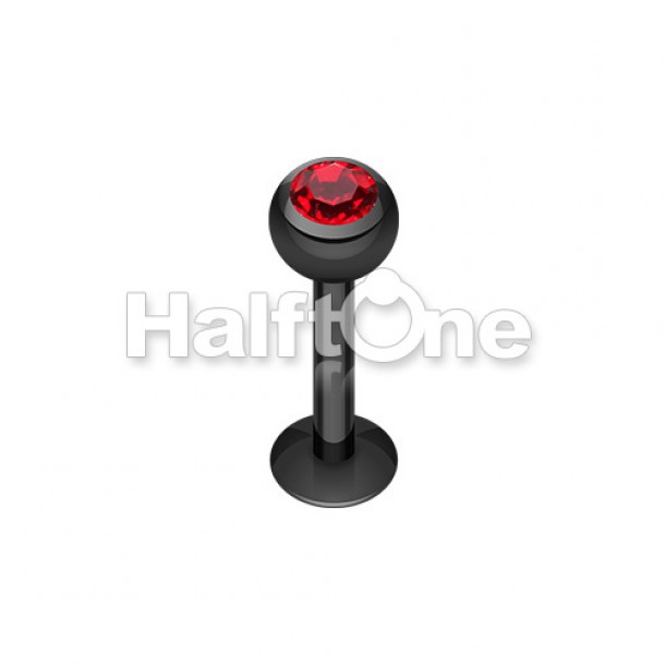 Blackline PVD Gem Ball Steel Labret Blackline PVD Gem Ball Steel Labret