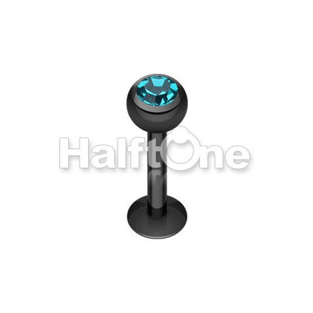 Blackline PVD Gem Ball Steel Labret Blackline PVD Gem Ball Steel Labret