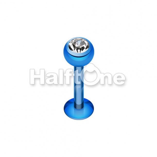 Blackline PVD Gem Ball Steel Labret Blackline PVD Gem Ball Steel Labret