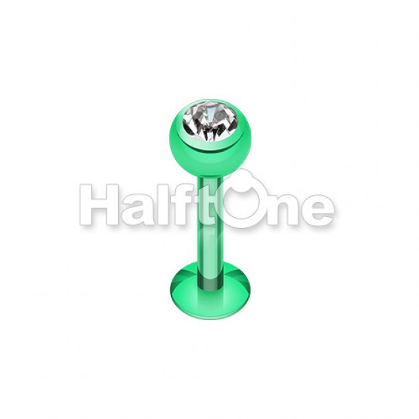 Blackline PVD Gem Ball Steel Labret Blackline PVD Gem Ball Steel Labret