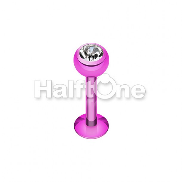 Blackline PVD Gem Ball Steel Labret Blackline PVD Gem Ball Steel Labret