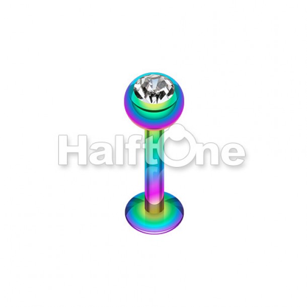 Blackline PVD Gem Ball Steel Labret Blackline PVD Gem Ball Steel Labret
