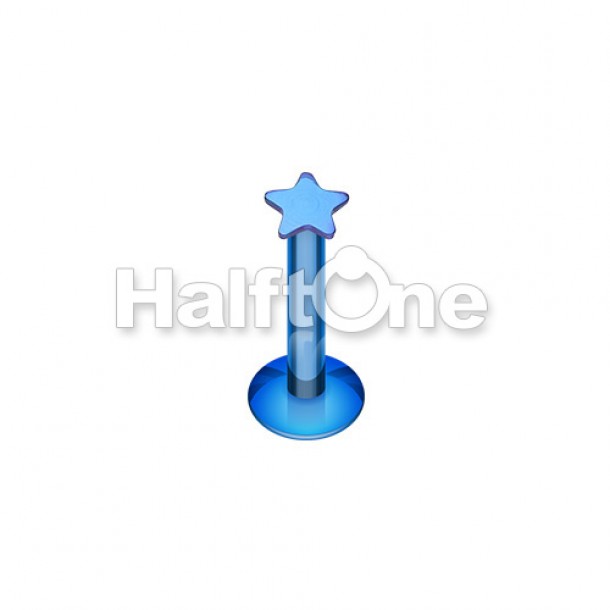 Colorline PVD Star Top Internally Threaded Labret Colorline PVD Star Top Internally Threaded Labret