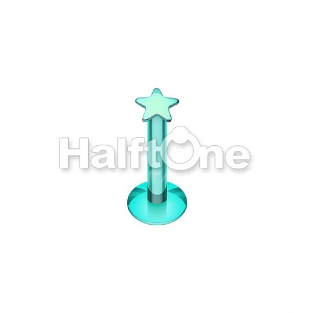 Colorline PVD Star Top Internally Threaded Labret Colorline PVD Star Top Internally Threaded Labret