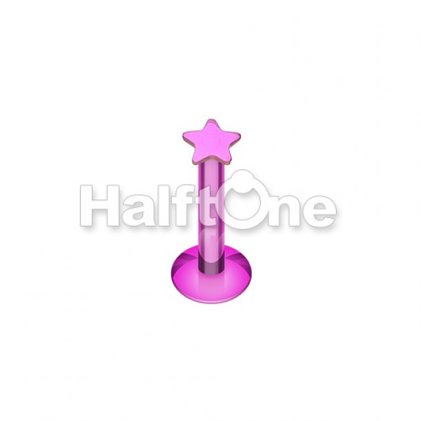 Colorline PVD Star Top Internally Threaded Labret Colorline PVD Star Top Internally Threaded Labret