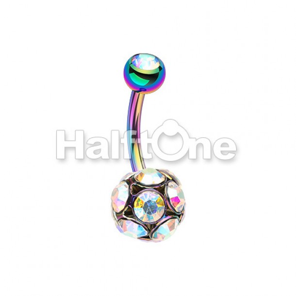 Colorline Sparkle Multi Gem Belly Button Ring Colorline Sparkle Multi Gem Belly Button Ring
