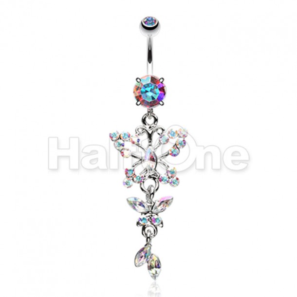 Twinkling Butterfly Fall Fancy Belly Button Ring Twinkling Butterfly Fall Fancy Belly Button Ring
