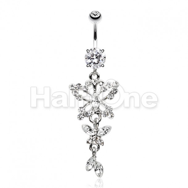 Twinkling Butterfly Fall Fancy Belly Button Ring Twinkling Butterfly Fall Fancy Belly Button Ring