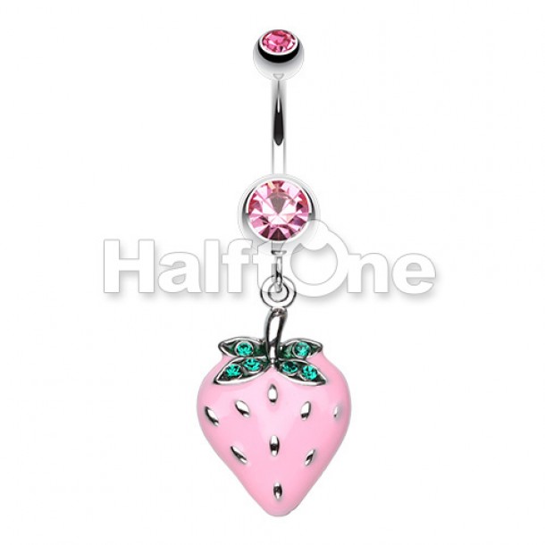 Strawberry belly button ring clearance