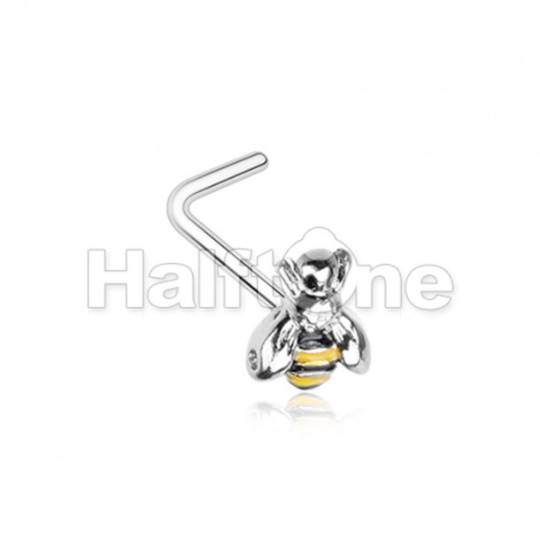 Buzz off Bumble Bee L-Shape Nose Ring
