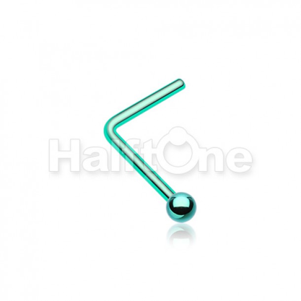 Colorline Ball Top L-Shaped Nose Ring Colorline Ball Top L-Shaped Nose Ring
