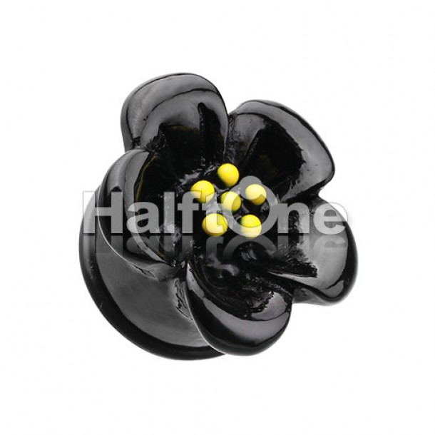 Adorable Hibiscus Flower Single Flared Ear Gauge Plug Adorable Hibiscus Flower Single Flared Ear Gauge Plug