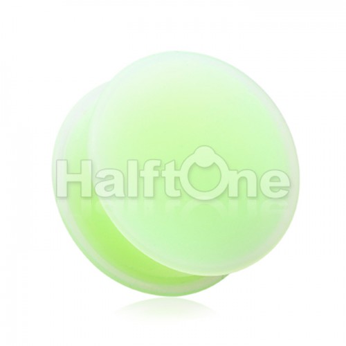 Glow in the Dark Solid Silicone Ear Double Flared Plug