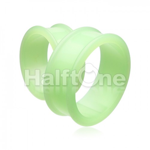 Glow in the Dark Supersize Flexible Silicone Double Flared Ear Gauge Tunnel Plug