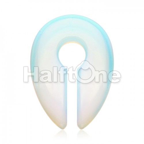 Opalite Stone Keyhole Ear Weight Gauge Hanger