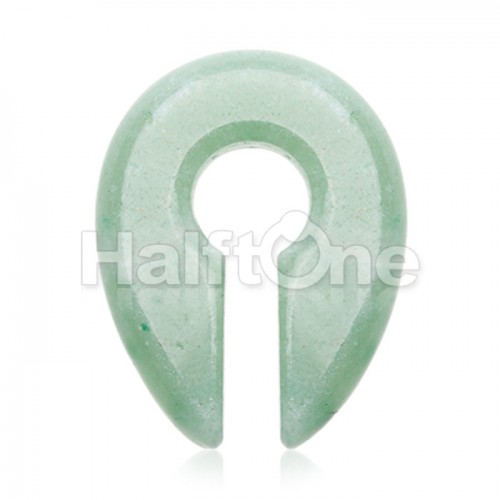 Jade Natural Stone Keyhole Ear Weight Gauge Hanger