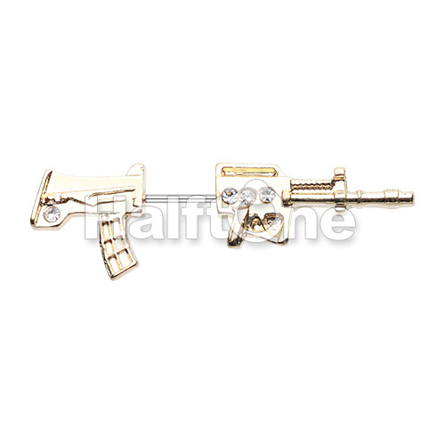 Golden Rebel Assault Rifle Fake Taper Earring