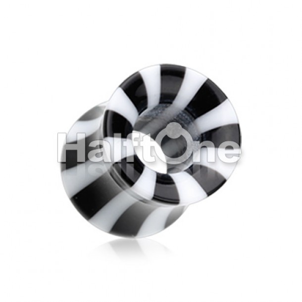 Beach Ball Pinstripe Acrylic Double Flared Tunnel Plug Beach Ball Pinstripe Acrylic Double Flared Tunnel Plug