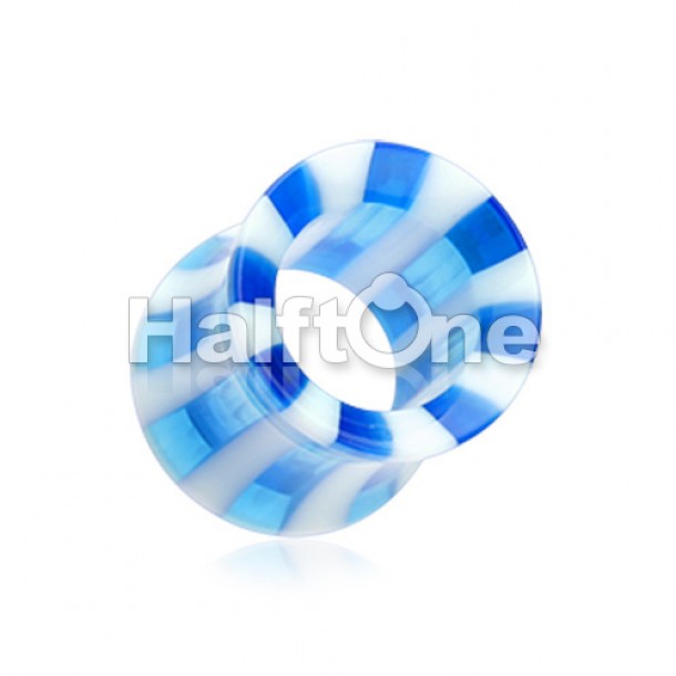 Beach Ball Pinstripe Acrylic Double Flared Tunnel Plug Beach Ball Pinstripe Acrylic Double Flared Tunnel Plug