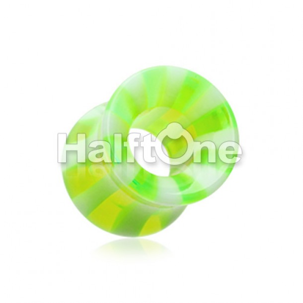 Beach Ball Pinstripe Acrylic Double Flared Tunnel Plug Beach Ball Pinstripe Acrylic Double Flared Tunnel Plug