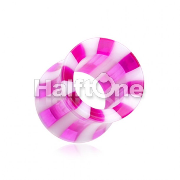 Beach Ball Pinstripe Acrylic Double Flared Tunnel Plug Beach Ball Pinstripe Acrylic Double Flared Tunnel Plug