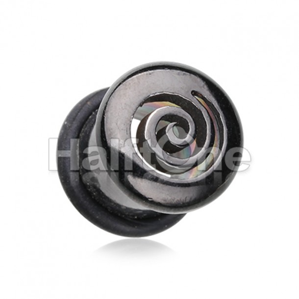 Hypnotic Black Steel Single Flared Ear Gauge Plug