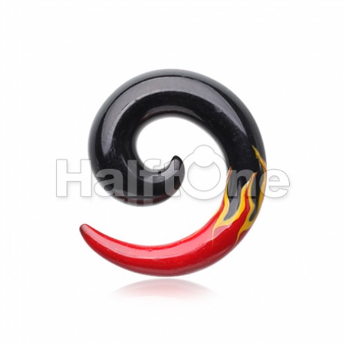 I'm Burning for You Acrylic Ear Gauge Spiral Hanging Taper