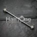 Opal Sparkle Prong Industrial Barbell