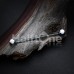 Black Illuminating Moonstone Revo Double Prong Industrial Barbell