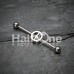 Peace Sign Industrial Barbell