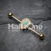 Golden Avice Turquoise Industrial Barbell