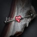 Blackened Red Heart Industrial Barbell