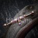 Rose Gold Dazzling Gem Row Dangle Industrial Barbell