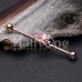 Rose Gold Tiara Crown Sparkle Industrial Barbell