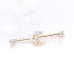 Golden Cubic CZ Bling Celestial Moon Star Prong Set Industrial Barbell