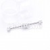 Cubic CZ Bling Baguette Zig-Zag Prong Set Industrial Barbell