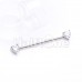 Cubic CZ Bling Heart Prong Set Industrial Barbell