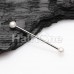 Double Luster Pearl Ball Steel Industrial Barbell