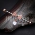 Rose Gold Adorable Mesh Bow-Tie Industrial Barbell