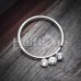 Classic Triple Gem Bendable Twist Hoop Ring