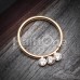 Classic Triple Gem Bendable Twist Hoop Ring