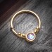 Classic Opal Inlay Bendable Twist Hoop Ring