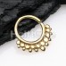 Golden Tribal Brass Bendable Twist Hoop Ring