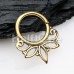 Golden Lotus Brass Bendable Twist Hoop Ring